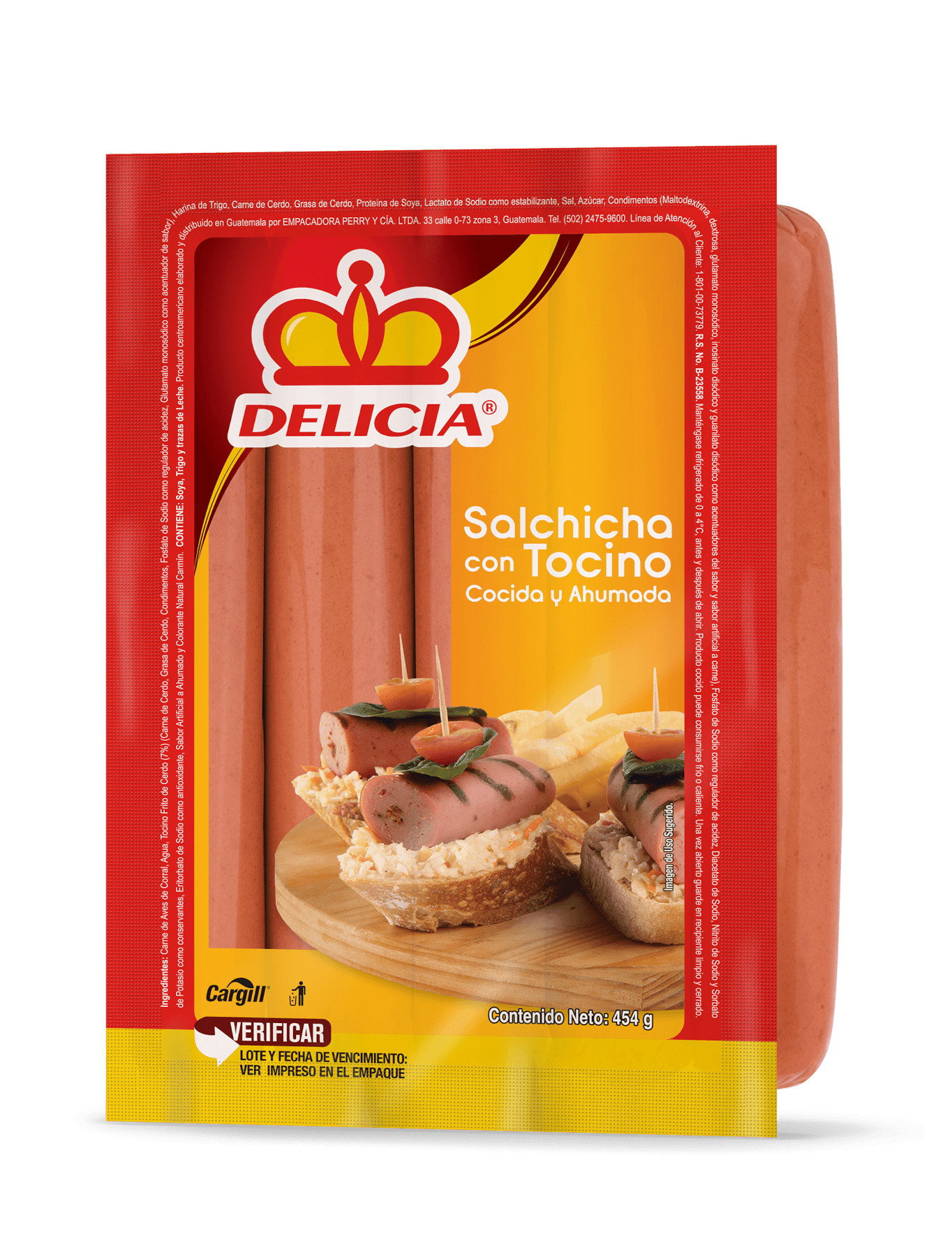 Salchicha Tejana con Tocino 7 unidades 454g - Aqui + Frescos